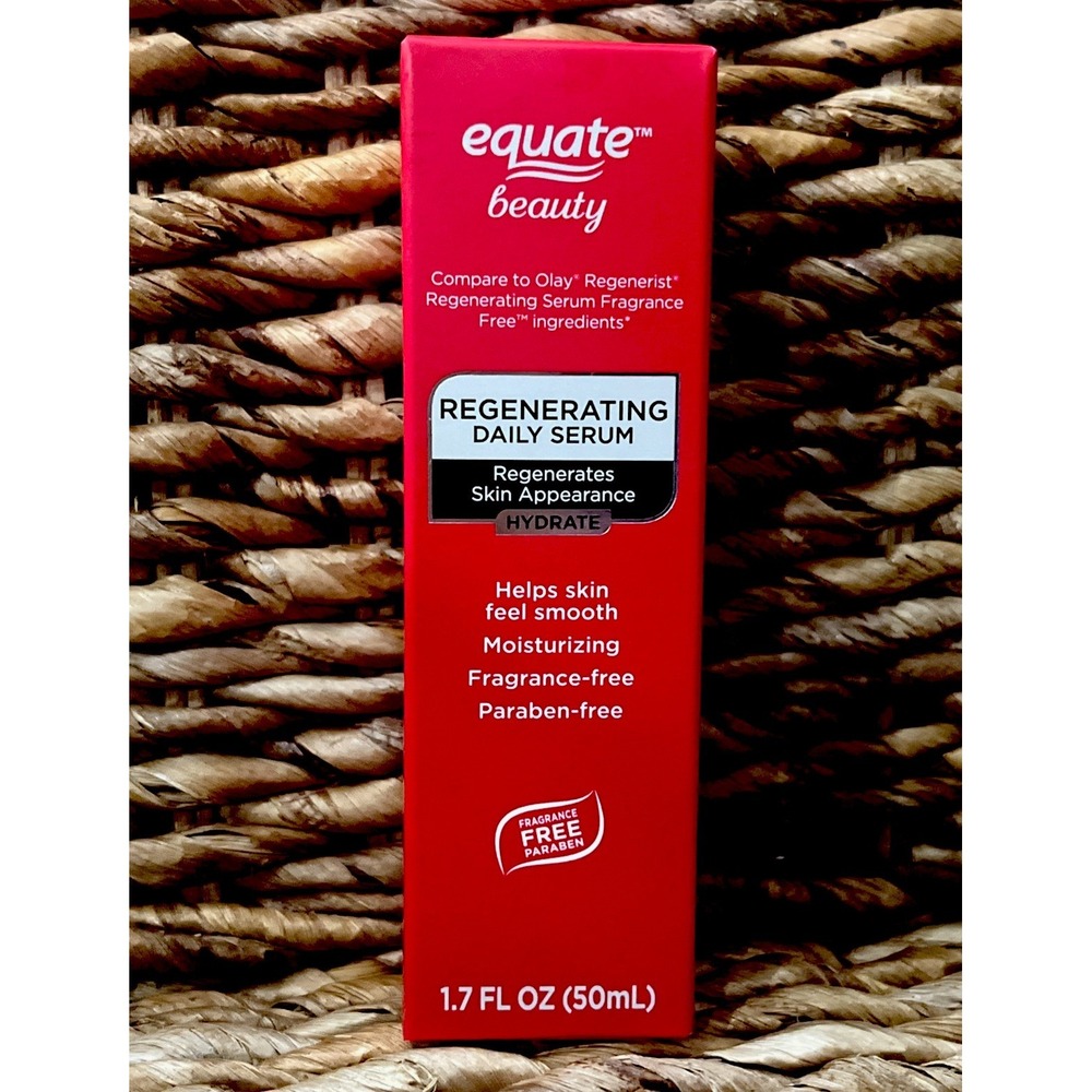 Equate Beauty REGENERATING DAILY SERUM Hydrates Fragrance Paraben Free 1.7 Fl oz